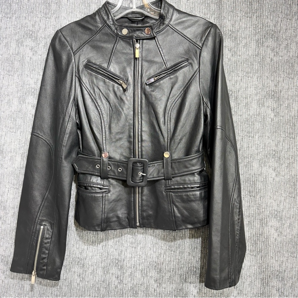 Arden B Moto Leather Jacket - Picture 3 of 16